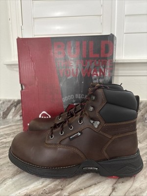 Wolverine W221011 Men's Fuse Durashocks WP Composite Toe Work Boots Sz 13 M BRN