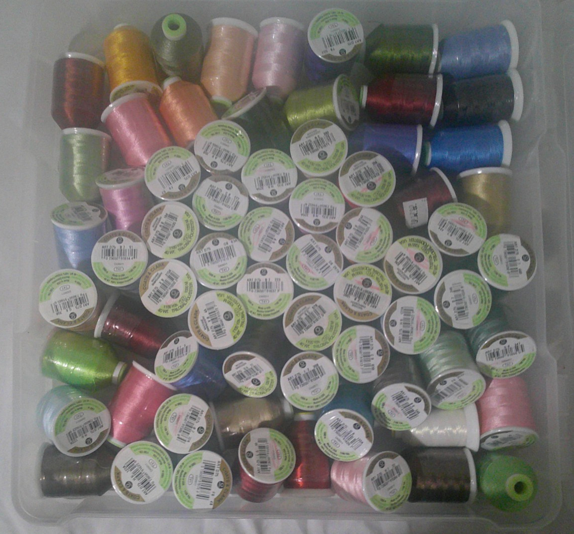 Thread Lot 60+ Spools 40wt 1100yds Polyester