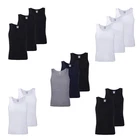 FINE RIB Fitted Slim Fit Athletic Muscle Gym Ribbed Vest Tank 100% Cotton