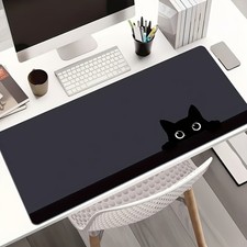 40 90cm Large Black Cat Mouse Pad Large Black Cat Design Mouse Pad 35.4x15.7in