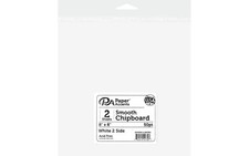 Chipboard 8x8 1X Heavy 50pt White 1 Side 2pc