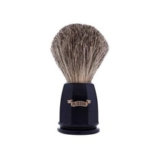 Shaving Brush, Black Plisson Russian Grey Faceted Brush