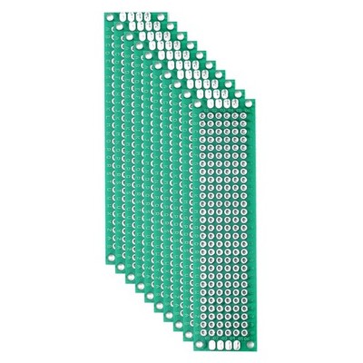 10er Lochrasterplatte doppelseitig PCB Board Prototype Lochrasterplatine, 2x8cm