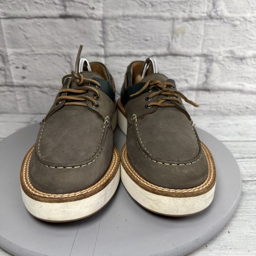 Emporio Armani Loafers Shoes Brown/Navy Men Size 8 - Picture 3 of 15