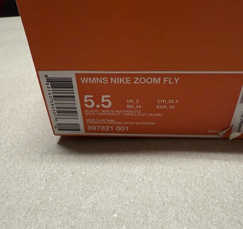Size 5.5 - Nike Zoom Fly Black White W - Picture 6 of 6