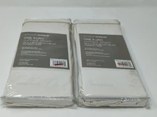 Two NEW Smooth Weave IVORY Euro Ruffled Pillow Sham In Package 