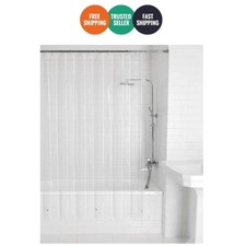 Clear Shower Curtain Liner Anti-Bacterial PEVA 70x71 Water Repellent Mainstays