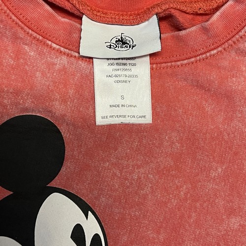 Disney Parks Mickey Mouse Sweatshirt Retro Disneyland Red Kids Small - Picture 8 of 8