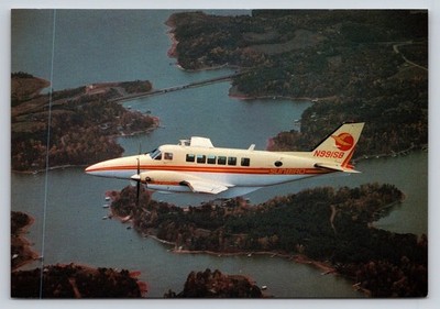 Sunbird Airlines Beechcraft C-99 Airplane Photochrome Postcard 6x4