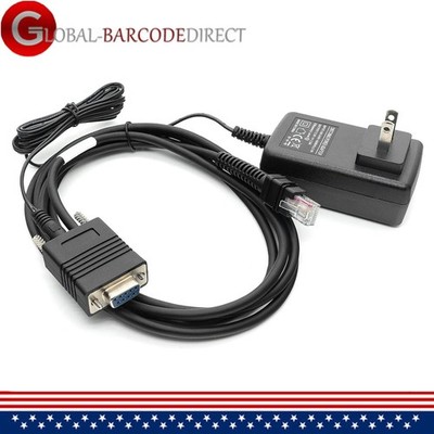 RS232 Cable w/ 12V Power Supply for Zebra DS3608 DS3678 LI3608 LI3678 Scanner