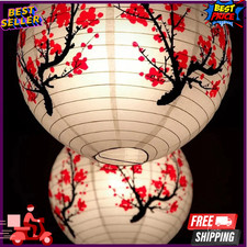 1PC Plum Blossom Paper Lanterns Chinese Japanese Style Hanging Lamp Outdoor