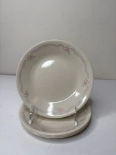 Vintage Corelle English Breakfast Bread Dessert Plate 6 3/4" Set of 4 USA Made