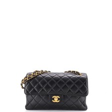 Chanel Vintage Classic Double Flap Bag Quilted Lambskin Medium
