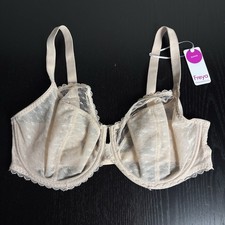 NWT FREYA Size 38H Signature Natural Underwire Lace Plunge Bra Beige AA400502