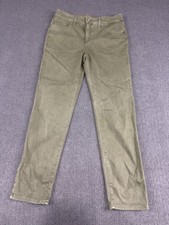 Chicos So Slimming Women's Olive Green Girlfriend Slim Leg Ankle Jeans Size 6R