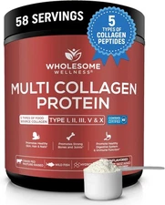Wholesome Wellness Multi Collagen Protein Powder Hydrolyzed (Type I II III V... 