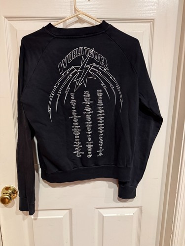 Authentic Givenchy World Tour Lightening Bolt Distressed SWEATSHIRT Black SMALL - Bild 3 von 4