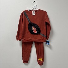 Lightning McQueen fanny pack Sweater and pants set 2 Piece maroon sz 6