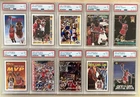 (10) MICHAEL JORDAN PSA 8 CARD LOT OF 1990'S CARDS ALL DIFFERENT FLEER UD TOPPS