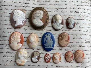 Joblot Collection Of Antique Carved Shell Cameos