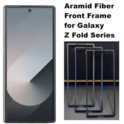 Aramid Fiber Front Frame Case Samsung Galaxy Z Fold7 6 Thin Hard Outer Bumper