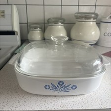 Vintage 60/70's Corning Ware w/Blue Cornflower A-10-B Casserole 9 3/4 x 2 RARE