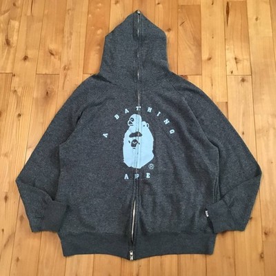 BAPE Milo College Logo Full Zip Hoodie a bathing ape NIGO Size L