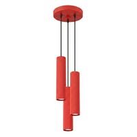 Pendelleuchte Aluminium Rot HöHenverstellbar GU10 L:19.5Cm HäNgelampe Wohnzimmer
