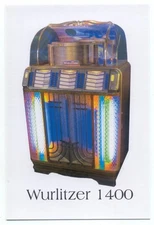 Wurlitzer 1400 Jukebox Advertising Postcard