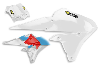 Cycra 1CYC-1784-42 Powerflow Intake Radiator Shrouds - White