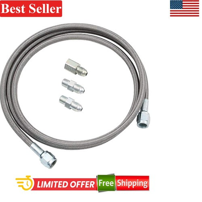 #ad Gauge Line Kit 48 Inch Silver Compatible With Mechanical Oil Fuel Pressure Ga... $49.99
