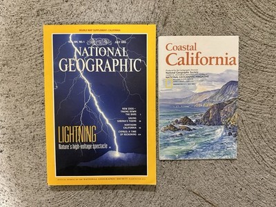 National Geographic Magazine July 1993 Issue Lightning Insert Map