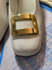 VINTAGE — BRUNO MAGLI WHITE BLOCK HEELS — SIZE 37 1/2 — photo 5