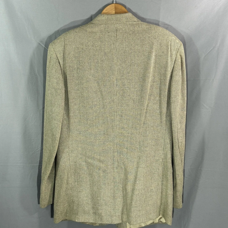 Vintage Givenchy Blazer Mens 42 Wool Blend Check Jacket Sport Coat 90s - Image 2 of 4