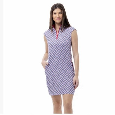 San Soleil UPF 50 SolStyle Cool Sleeveless Dress Womans LG 1/4 Zip Golf Pockets