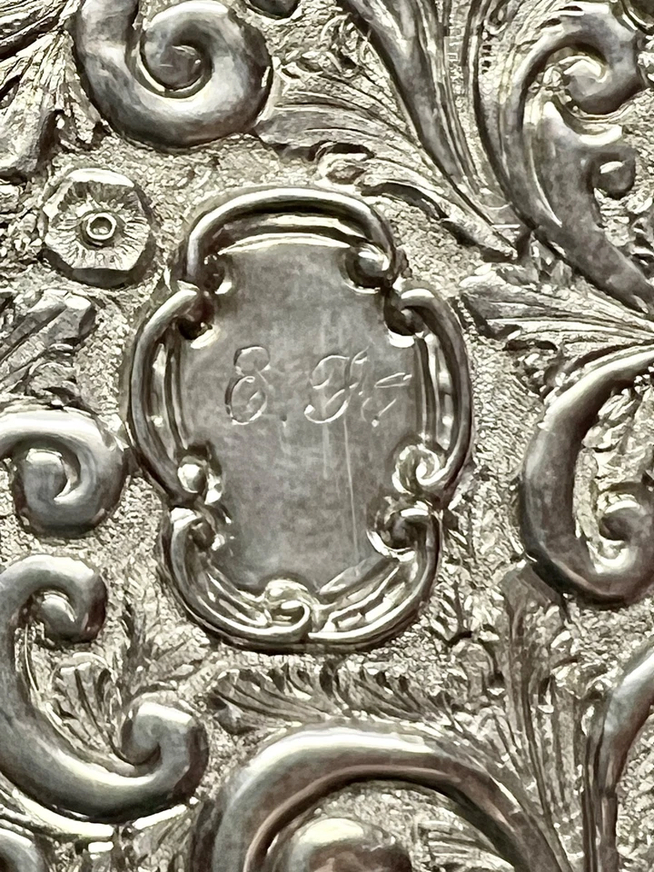 Nathaniel Mills Castle Top sterling card case - view of Trinity Church Wall St. - Image 3 of 4