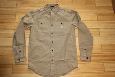 Carhartt Men's Rugged Flex Relaxed Fit Long Sleeve Canvas work shirt TW3554-M S