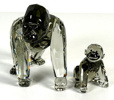 Swarovski SCS 2009 Gorillas Set ritirato nuovo con scatola con certificato di autenticità serie Wildlife in via di estinzione