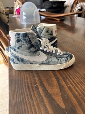 Nike Blazer Mid '77 Acid Wash Denim High-Top Sneakers
