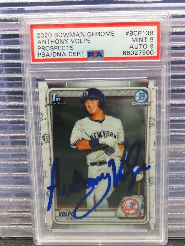 2020 Bowman Chrome Anthony Volpe 1st Prospect #BCP-139 PSA DNA 9 Auto 9