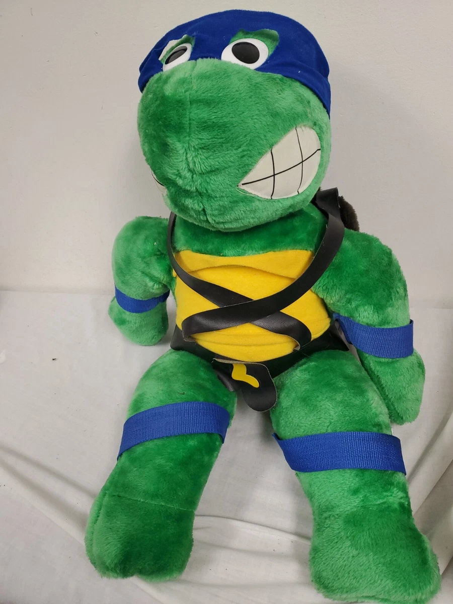 Big VTG 1989 Leonardo Teenage Mutant Ninja Turtles TMNT 28” Plush.