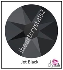 JET BLACK HOTFIX 6ss 2mm 144 pcs IHC Austrian Crystal Flatback Rhinestone 2038