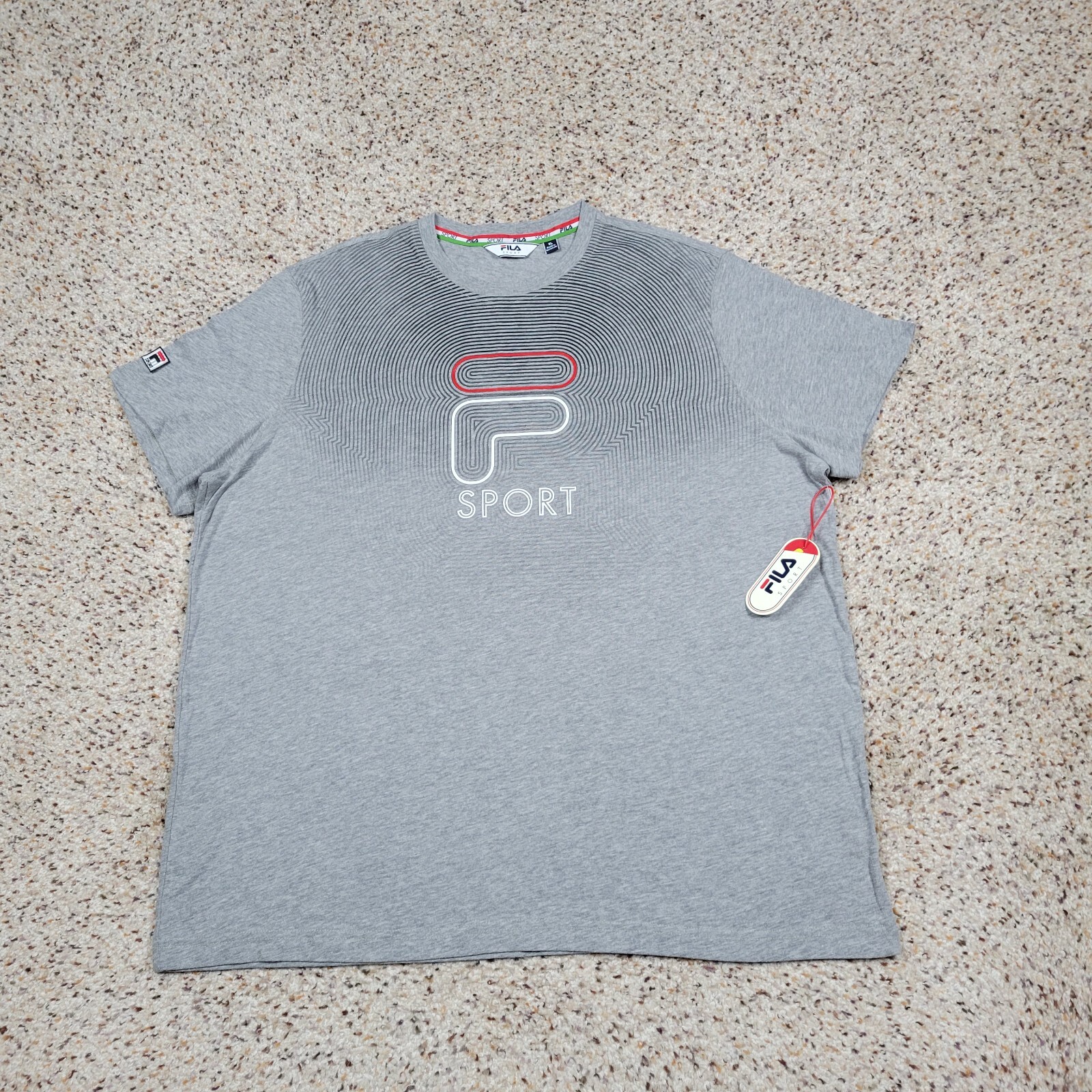 Fila Camicia Uomo Extra Large Grigio Nero Incantesimo Atletico Outdoor Adulto A1