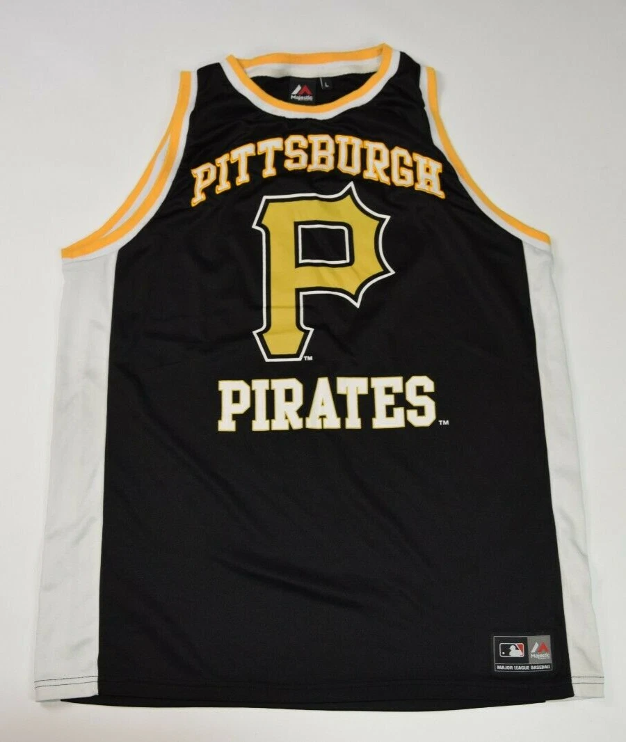 majestic sleeveless shirt Pirates Pirates jersey black vest tank