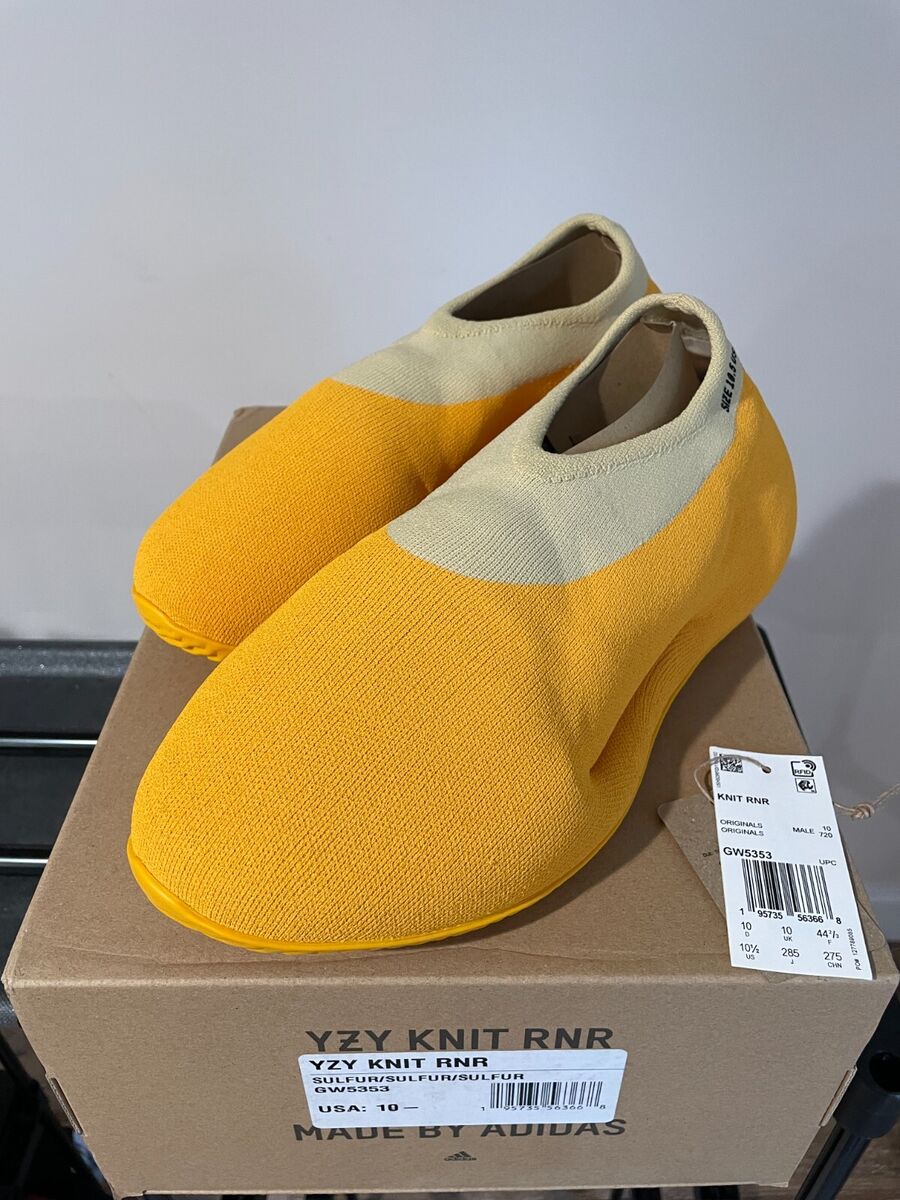 Adidas Yeezy Knit RNR Sulfur Size 10.5 GW5353 Runner Yellow Adidas Yeezy Knit RNR Sulfur Size 10.5 GW5353 Runner Yellow