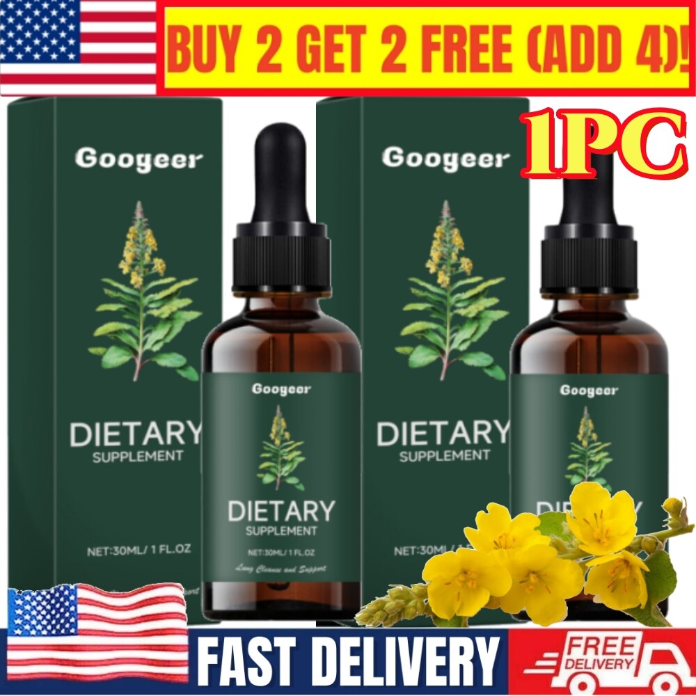 NEW Mullein Leaf Extract Drops 30ml Lung Cleanse Respiratory Herbal Drop Health