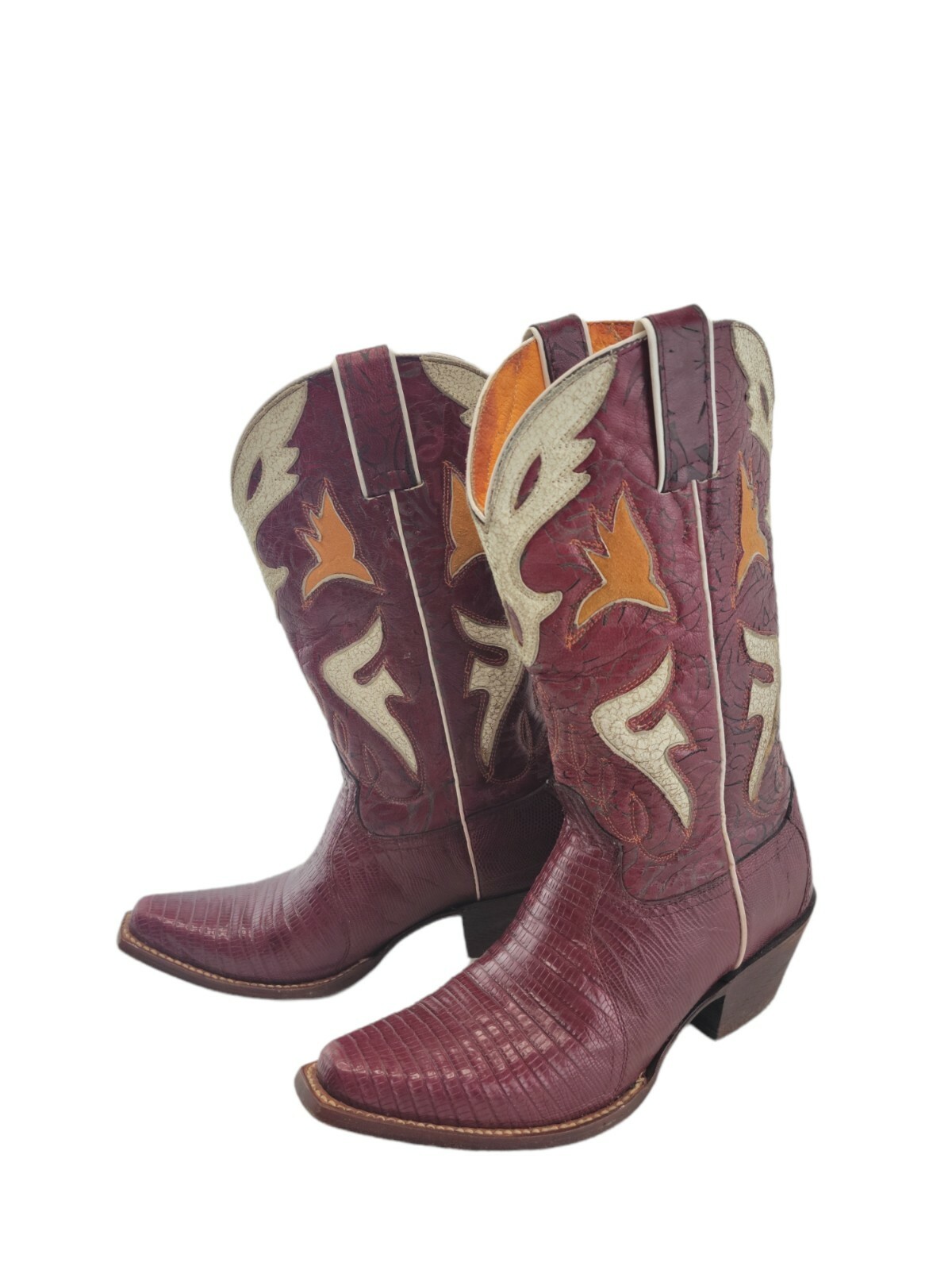 Frye Lilly Lizard Western Cowboy Boots 