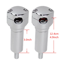 1.0" Bar 5.0" Tall Springer Chrome Handlebar Riser Clamp for Harley FLSTS FXSTSB