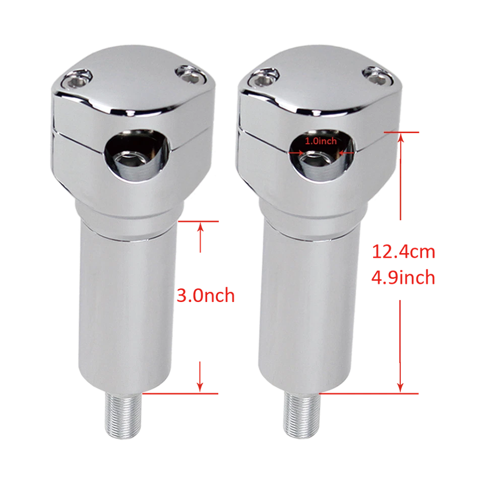 5.0" Tall Chrome Springer Risers Clamp for Harley Softail FXSTS FLSTS FLSTSB Foto 3 de 4