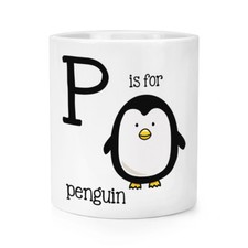 Letter P Is For Penguin Makeup Brush Pencil Pot - Funny Alphabet